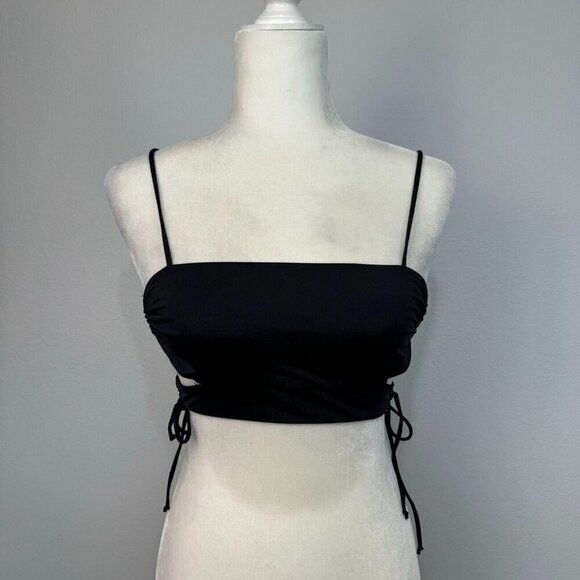 Frankies Bikinis Women's Strappy London‎ Bikini Top Side Tie Black Size Medium - Picture 4 of 9